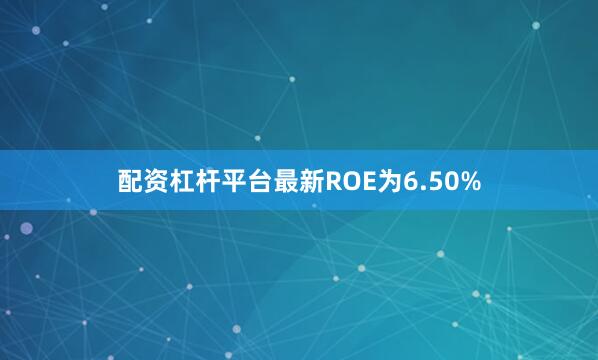 配资杠杆平台最新ROE为6.50%